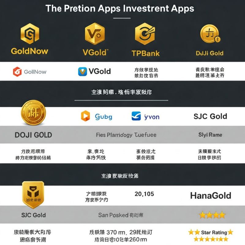 So sánh các app đầu tư vàng uy tín phổ biến 2025