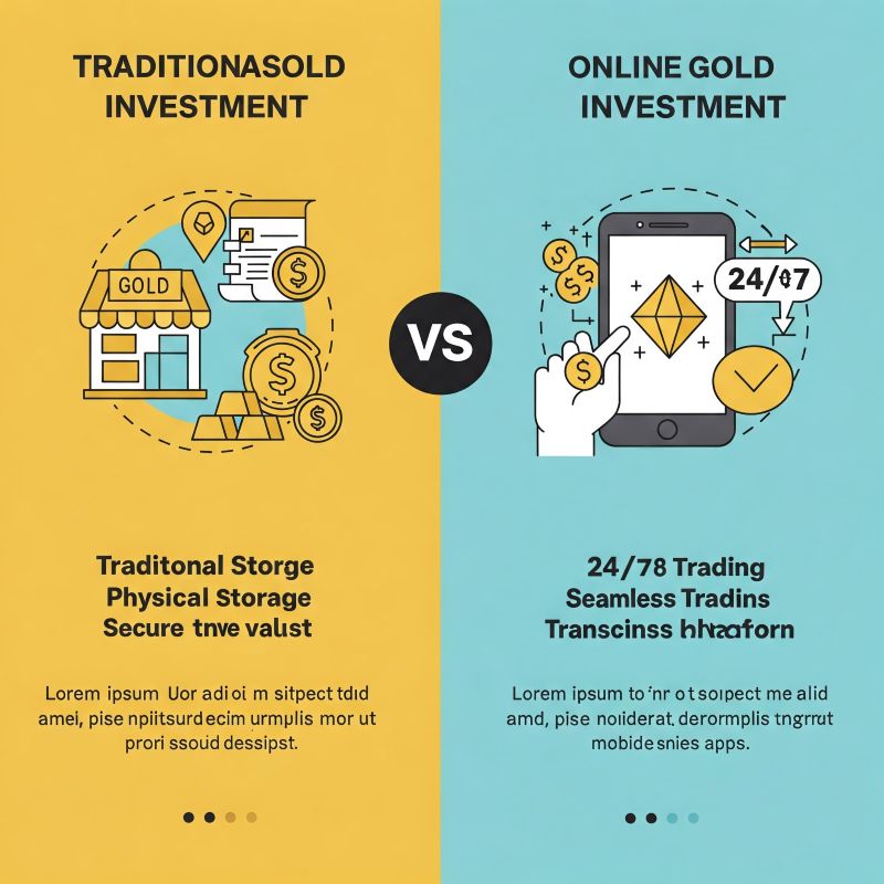 So sánh đầu tư vàng online và truyền thống qua biểu đồ minh họa