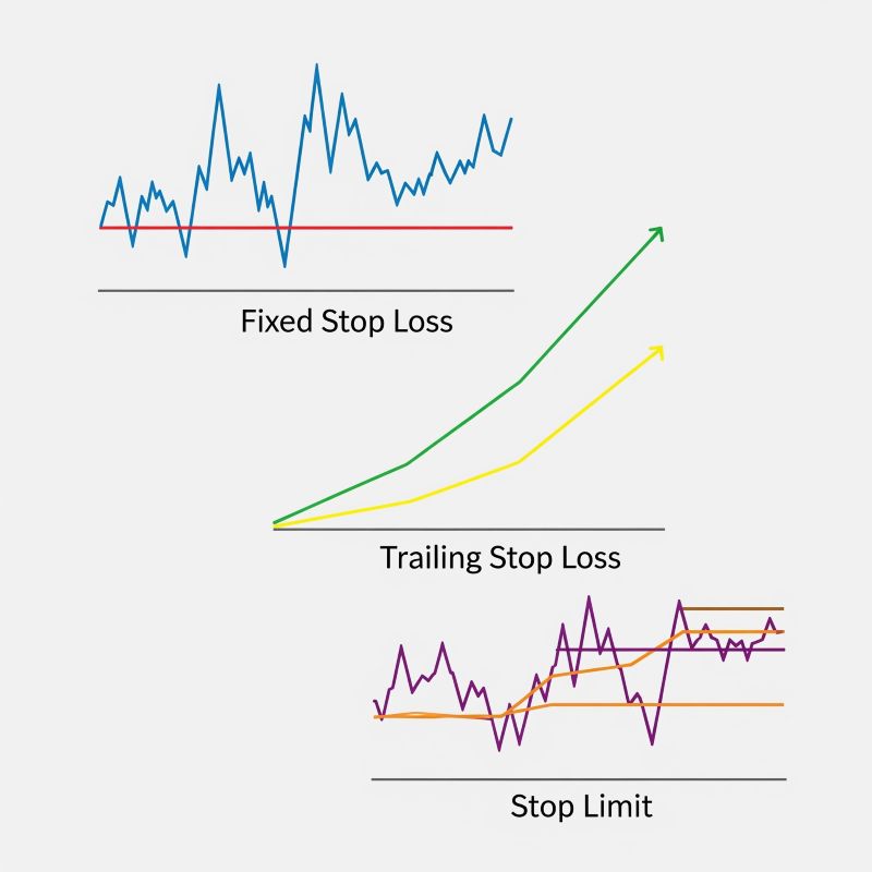 Biểu đồ minh họa các loại lệnh stop loss trong đầu tư chứng khoán