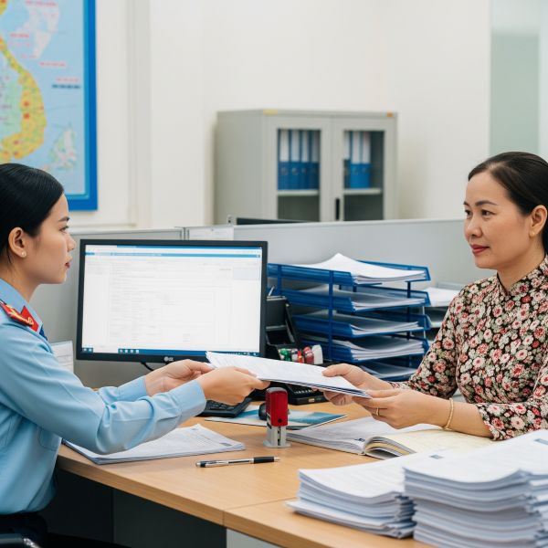 Nộp hồ sơ sang tên sổ đỏ tại Văn phòng Đăng ký Đất đai