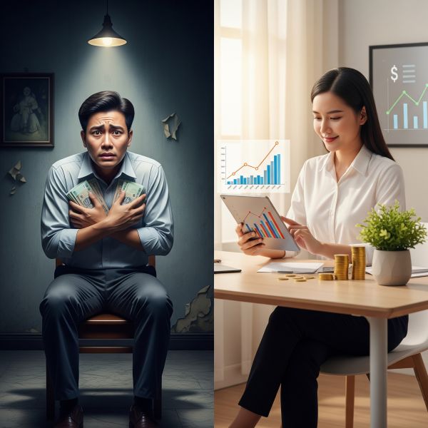 So sánh tư duy tài chính khan hiếm và tư duy tài chính dồi dào