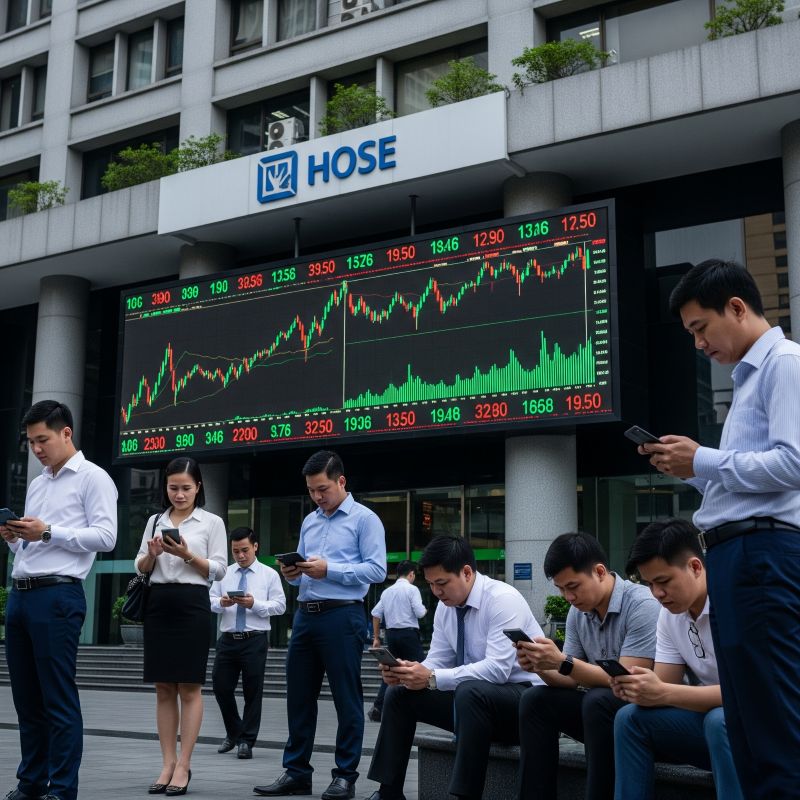 Nhà đầu tư Việt theo dõi biến động cổ phiếu trước sàn HOSE