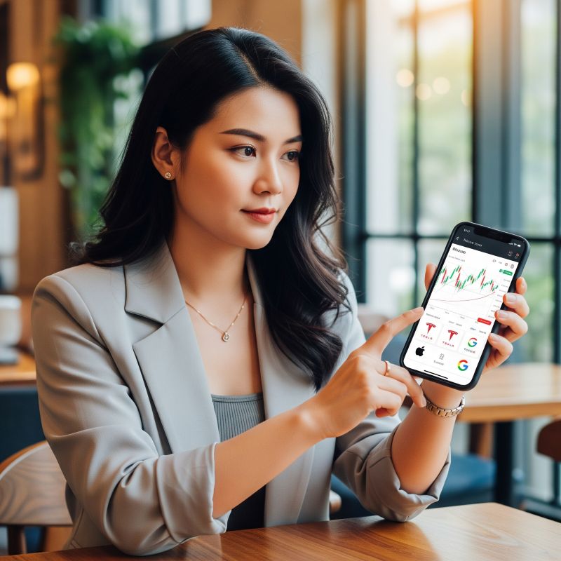Người trẻ Việt giao dịch cổ phiếu quốc tế qua điện thoại
