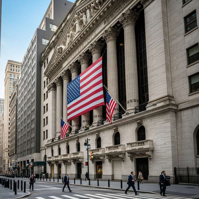 Toà nhà NYSE tại Phố Wall, biểu tượng tài chính toàn cầu