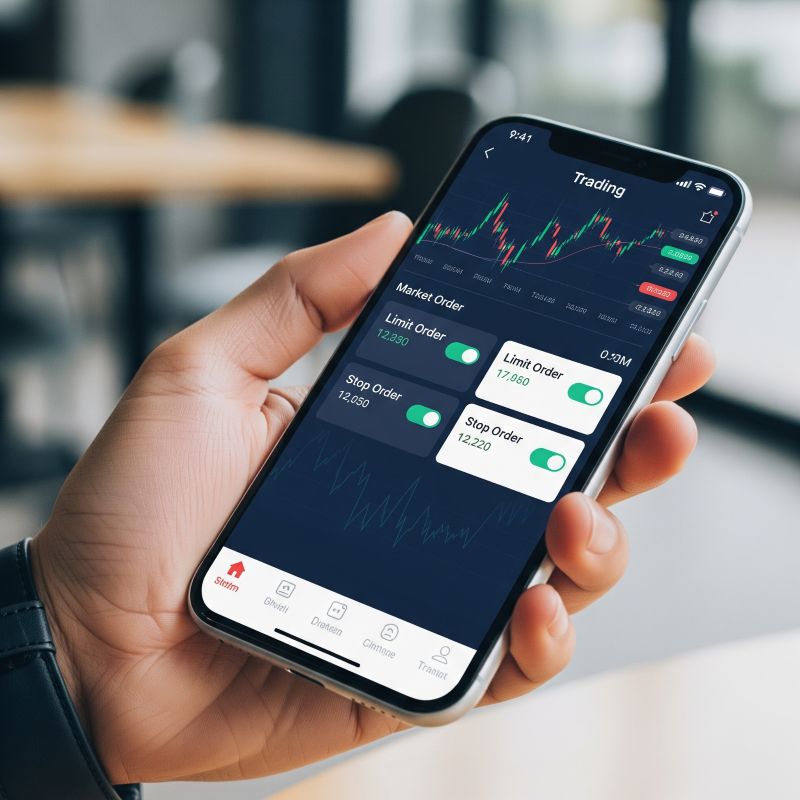 Giao diện đặt lệnh cổ phiếu Nasdaq với các loại lệnh cơ bản