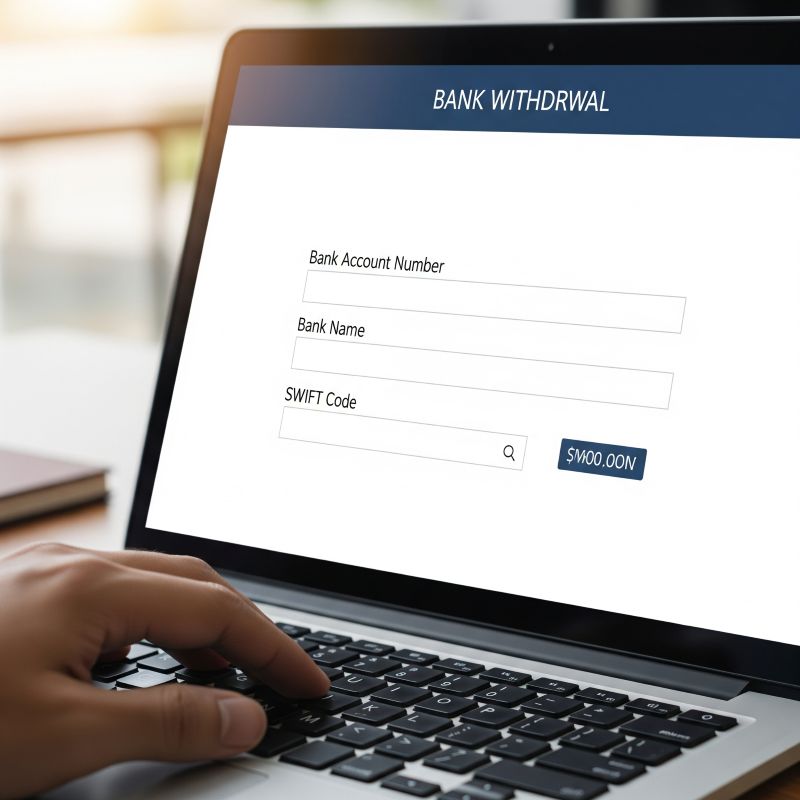 Form nhập thông tin ngân hàng Việt để rút tiền từ Nasdaq