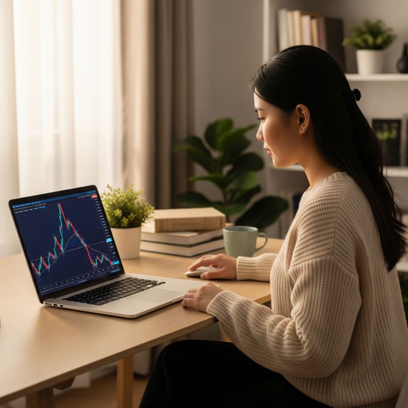 Nhà đầu tư trẻ Việt Nam phân tích biểu đồ cổ phiếu giảm sàn màu xanh dương