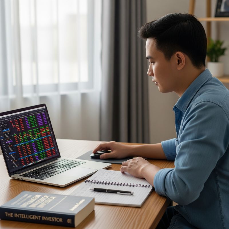 Nhà đầu tư trẻ Việt Nam học cách đọc màu sắc bảng giá chứng khoán