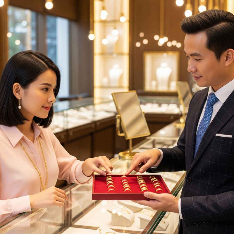 Phụ nữ Việt chọn mua nhẫn vàng 9999 tại cửa hàng uy tín
