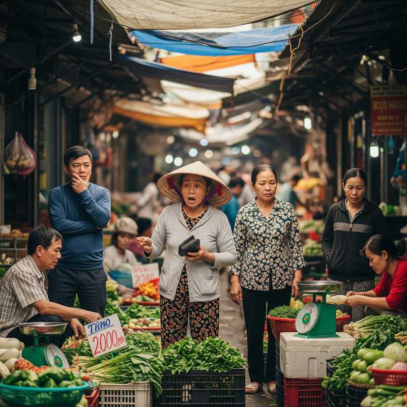 Người dân Việt Nam hoang mang vì giá cả tăng vọt tại chợ truyền thống