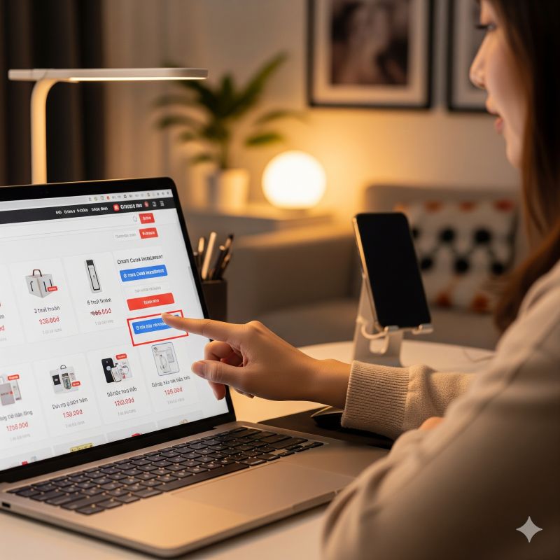 Người dùng Việt chọn trả góp thẻ tín dụng trên trang mua sắm online