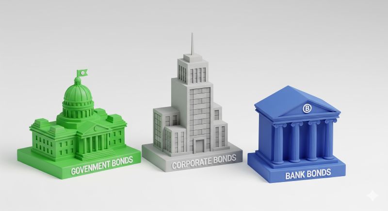 Minh họa trực quan ba loại trái phiếu chính tại Việt Nam