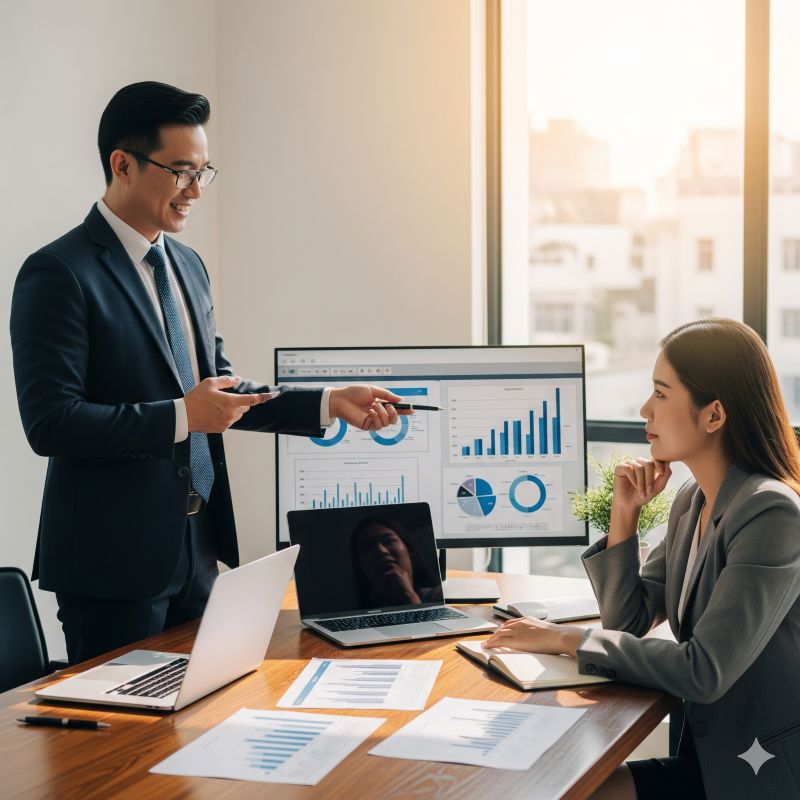 Chuyên viên tài chính Việt tư vấn trái phiếu không chuyển đổi cho khách hàng