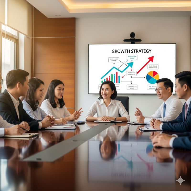 Ban lãnh đạo doanh nghiệp Việt họp bàn chiến lược phát triển cổ phiếu tiềm năng