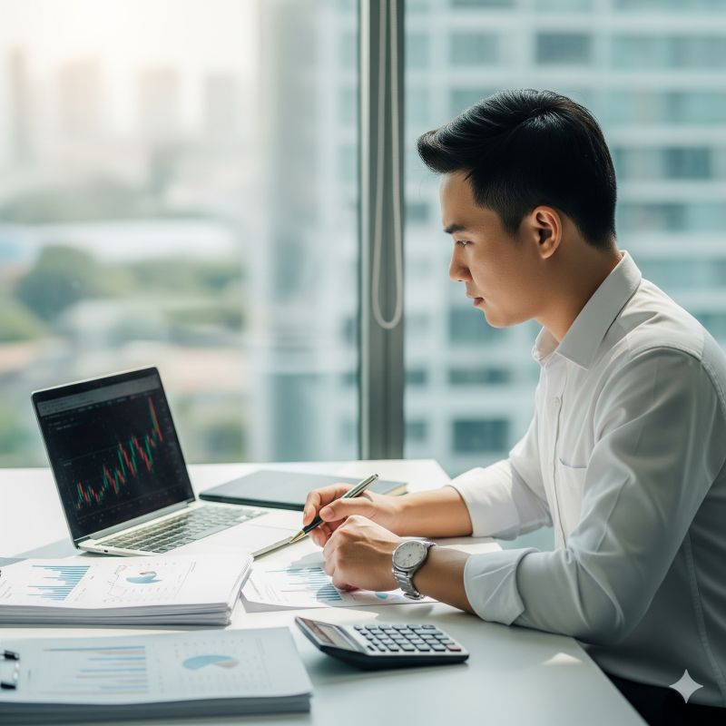 Nhà đầu tư trẻ Việt nghiên cứu báo cáo tài chính tìm cổ phiếu tiềm năng