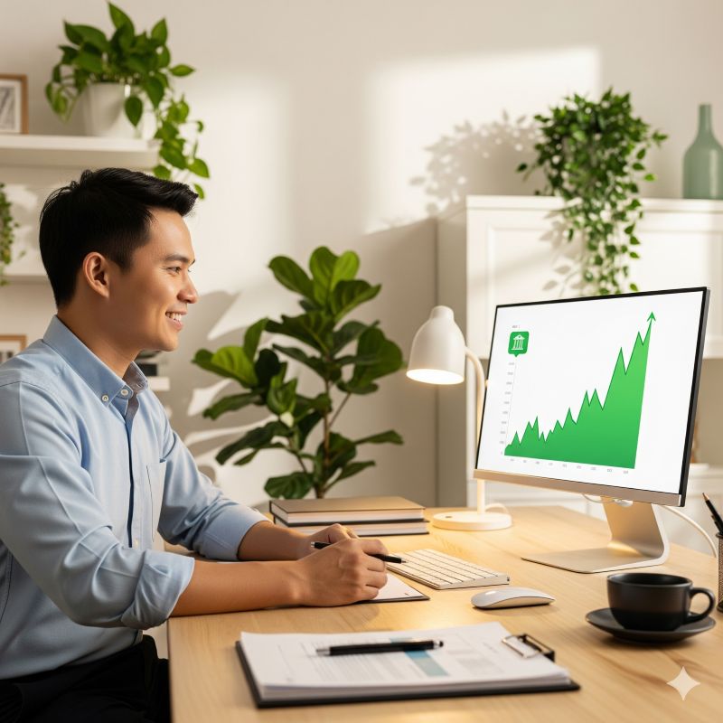 Nhân viên công ty vui vẻ khi nhận thông báo chia cổ tức cổ phiếu ESOP