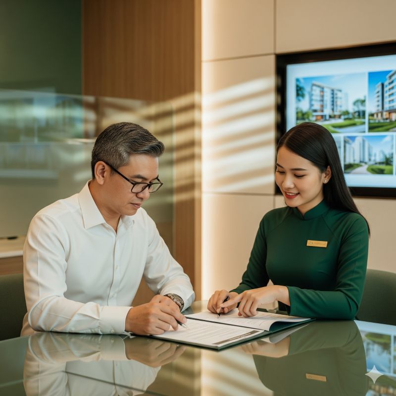 Nhà đầu tư xem xét hợp đồng bảo chứng cho dự án bất động sản