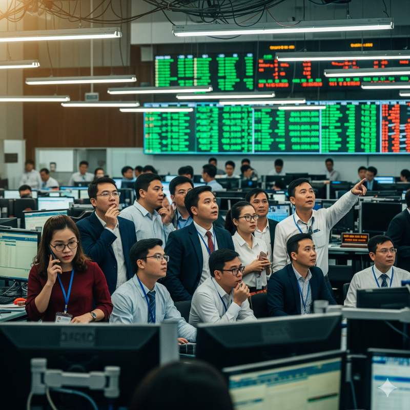 Sàn chứng khoán Việt Nam nhộn nhịp khi lãi suất Fed giảm