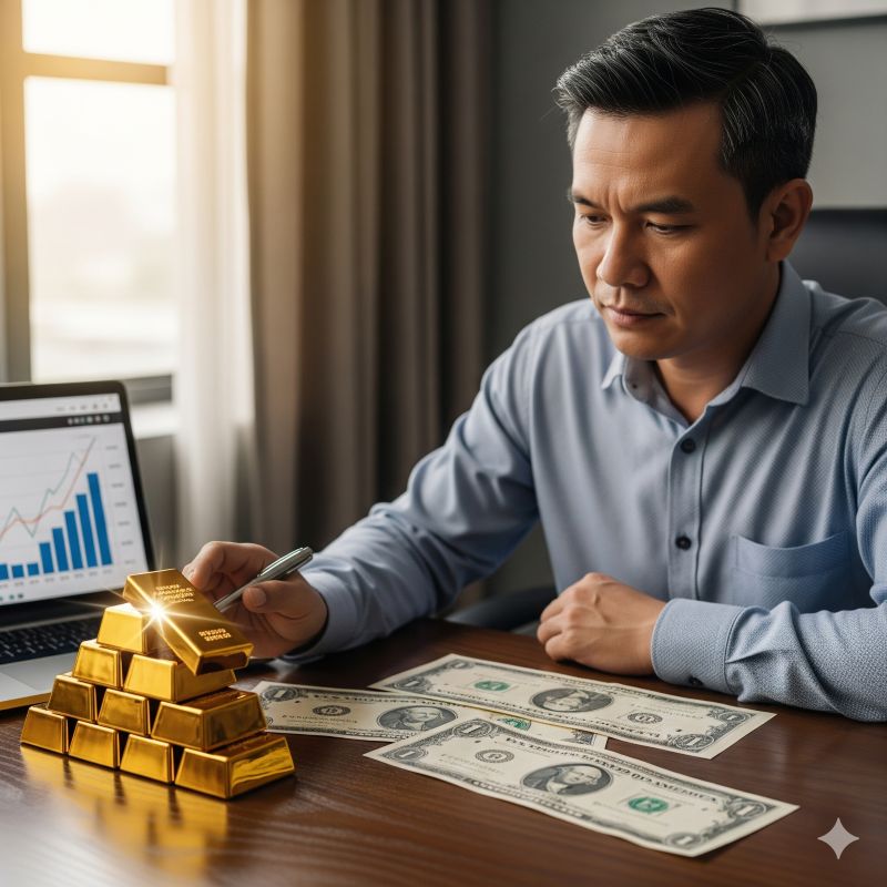 Nhà đầu tư phân vân giữa vàng và trái phiếu khi Fed tăng lãi suất