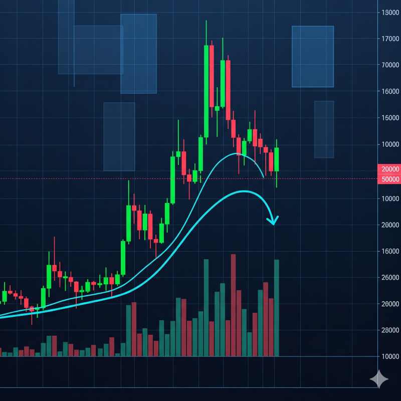 Biểu đồ kỹ thuật mô phỏng mô hình quét thanh khoản tại vùng hỗ trợ