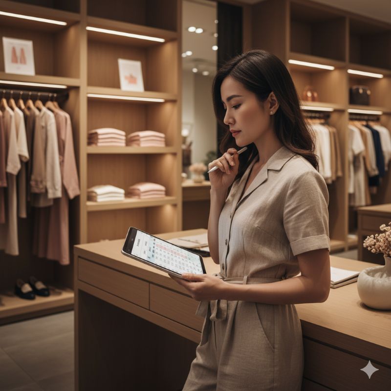 Chủ cửa hàng tính lợi nhuận gộp cho từng sản phẩm