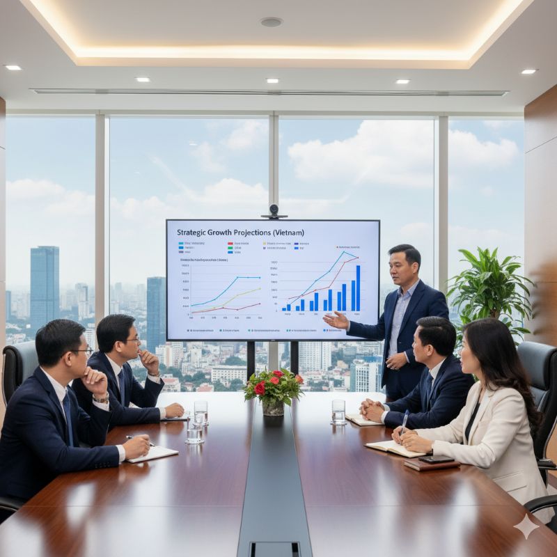 Ban giám đốc họp bàn chiến lược sử dụng lợi nhuận giữ lại