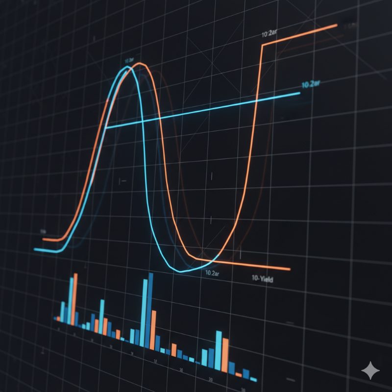 Biểu đồ đường cong lợi suất Mỹ đảo chiều dự báo suy thoái kinh tế
