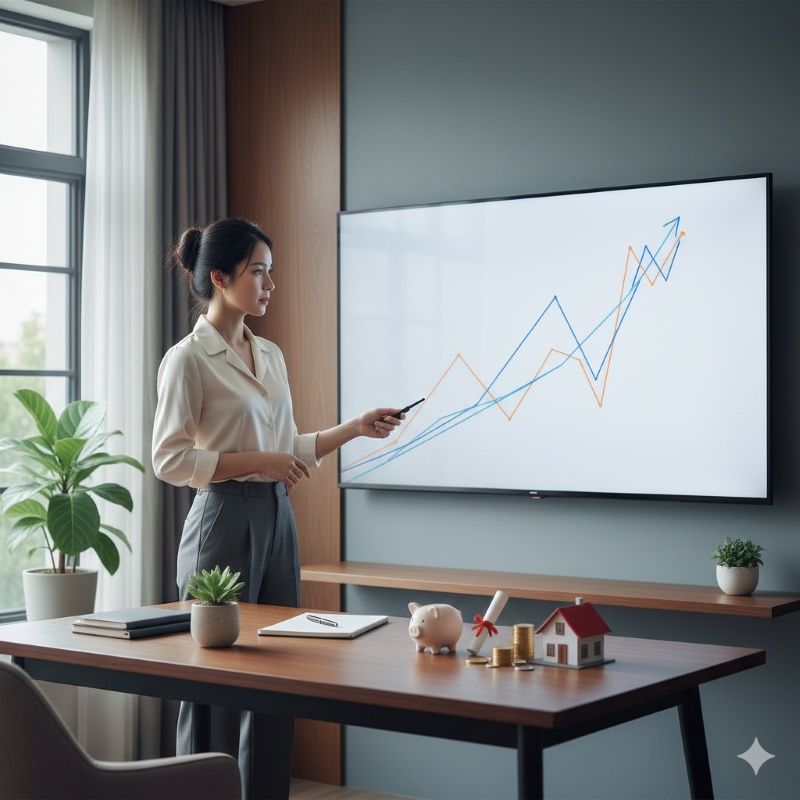 Nhà đầu tư quan sát mối tương quan rủi ro và lợi tức