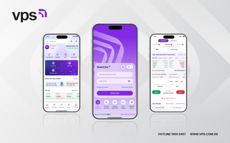 Ứng dụng VPS SmartOne giao diện hiện đại, bố cục khoa học