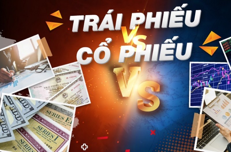 Minh họa sự khác biệt giữa cổ phiếu và trái phiếu
