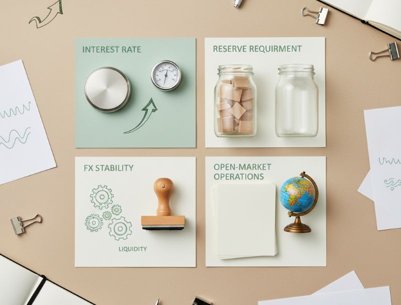Bộ công cụ chính sách tiền tệ qua đồ vật và biểu tượng