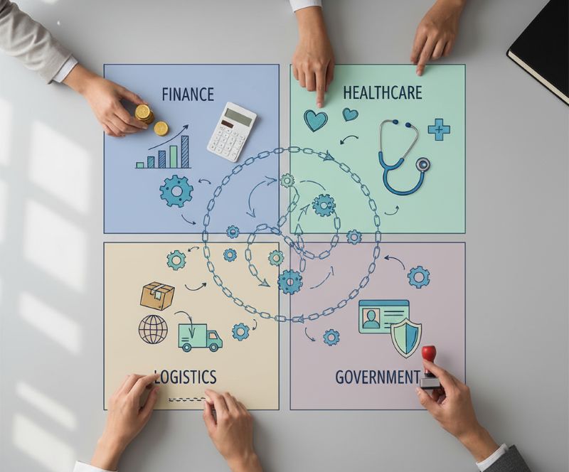 Ứng dụng blockchain trong tài chính, y tế, logistics và chính phủ