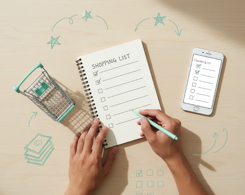 Lập danh sách và tuân thủ kế hoạch mua sắm để tránh chi tiêu lãng phí