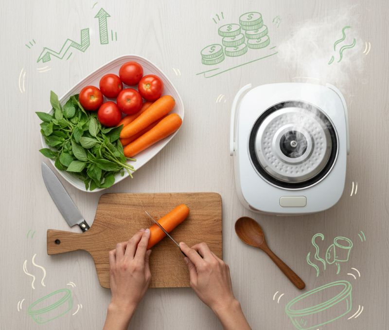 Nấu ăn tại nhà với nguyên liệu tươi giúp tiết kiệm chi phí và bảo vệ sức khỏe