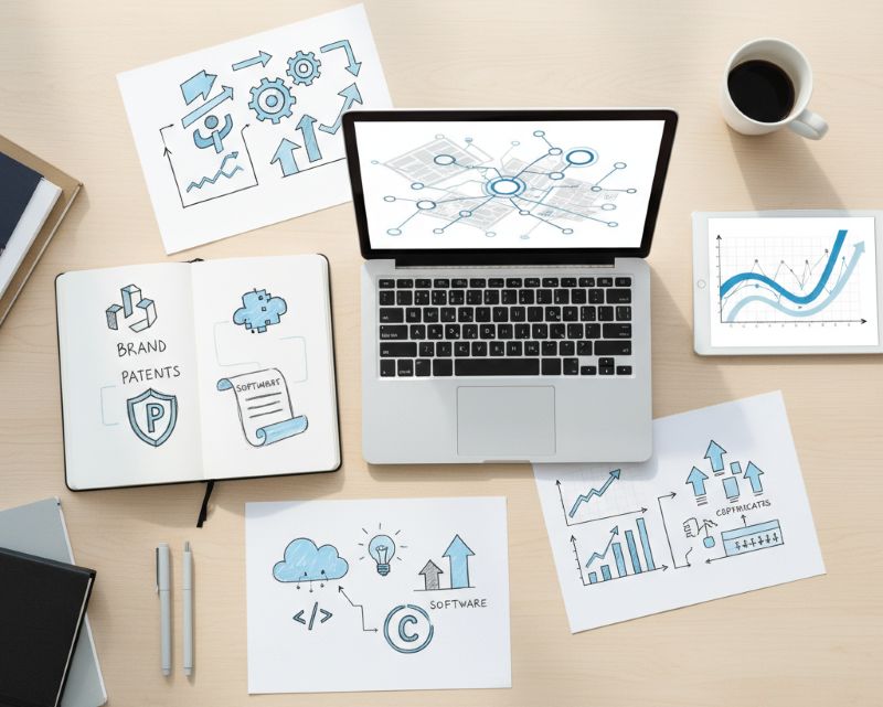 Minh họa khái niệm tài sản vô hình trong doanh nghiệp