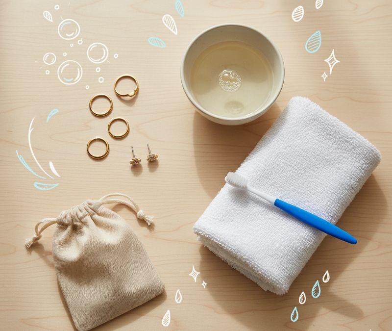 Làm sạch và bảo quản vàng 8k sáng bóng bền đẹp