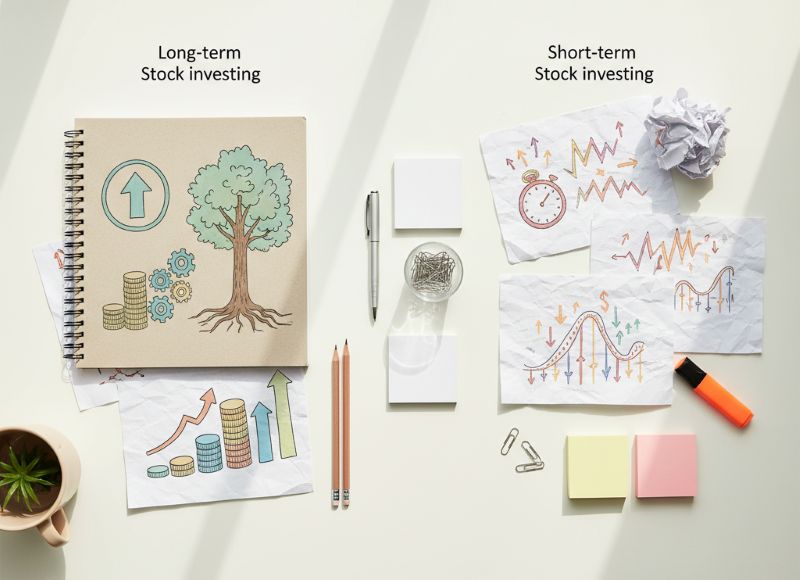 So sánh đầu tư dài hạn và lướt sóng