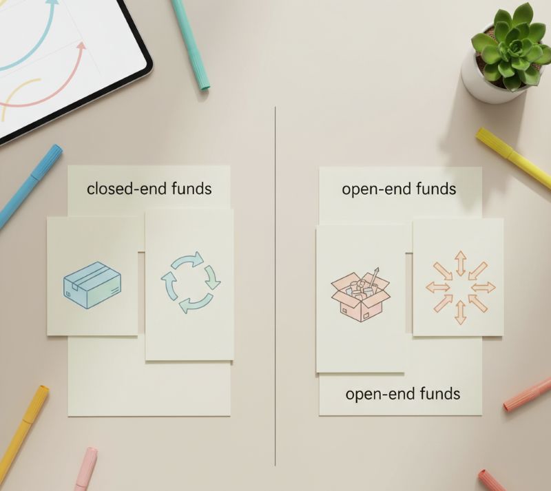 Phân biệt quỹ đóng và quỹ mở bằng biểu tượng trực quan