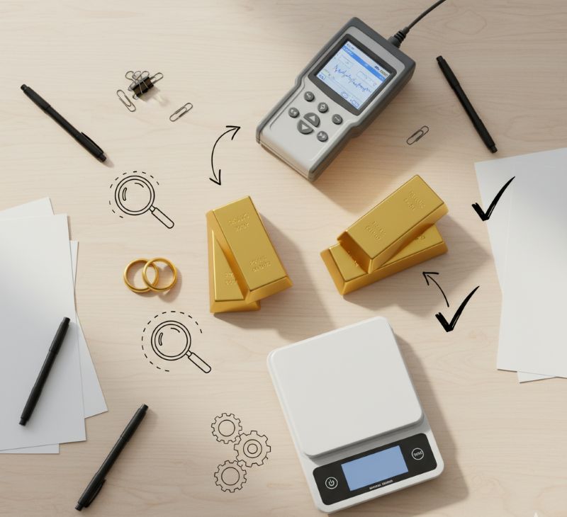 Quy trình kiểm tra chất lượng vàng trước khi mua